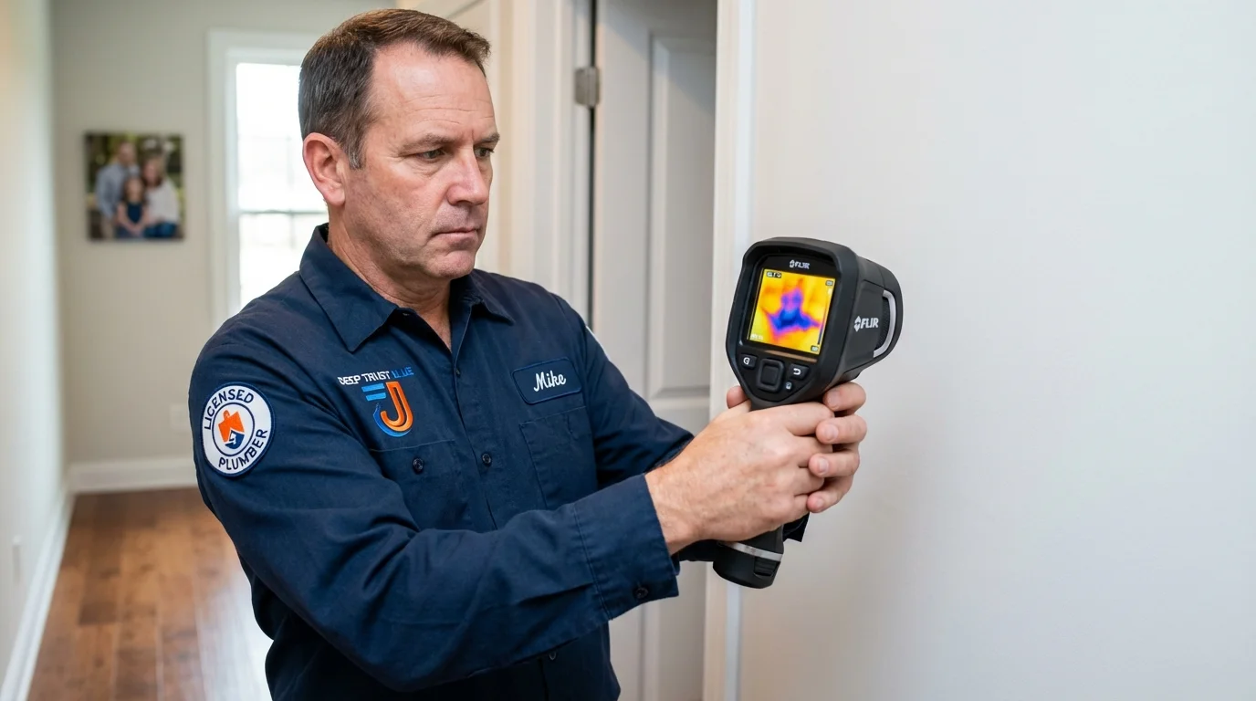 Thermal imaging leak detection by Johns Plumbing LLC in Athol